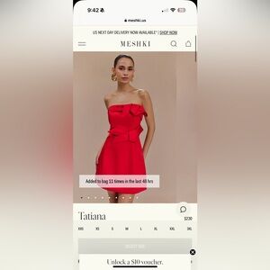 Meshki Tatiana red dress